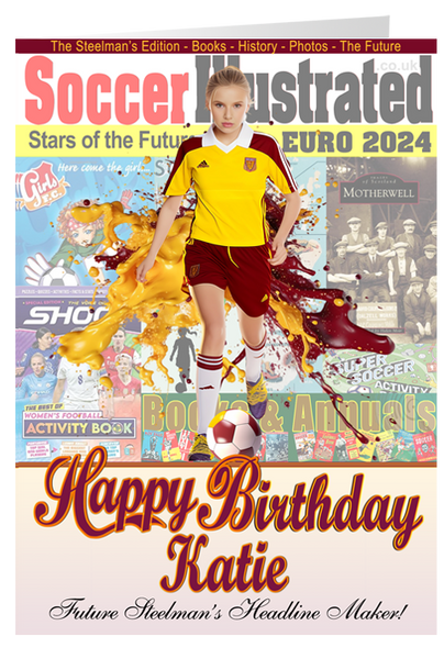Motherwell F.C Birthday Card, from Stars of the Future Greeting Card Series an A5 personalised greeting card