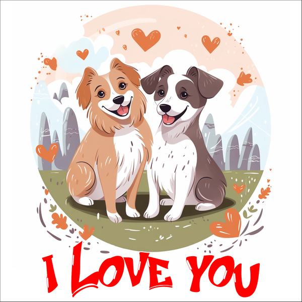The Dogs Saying, "I Love You," Greeting Card Collection