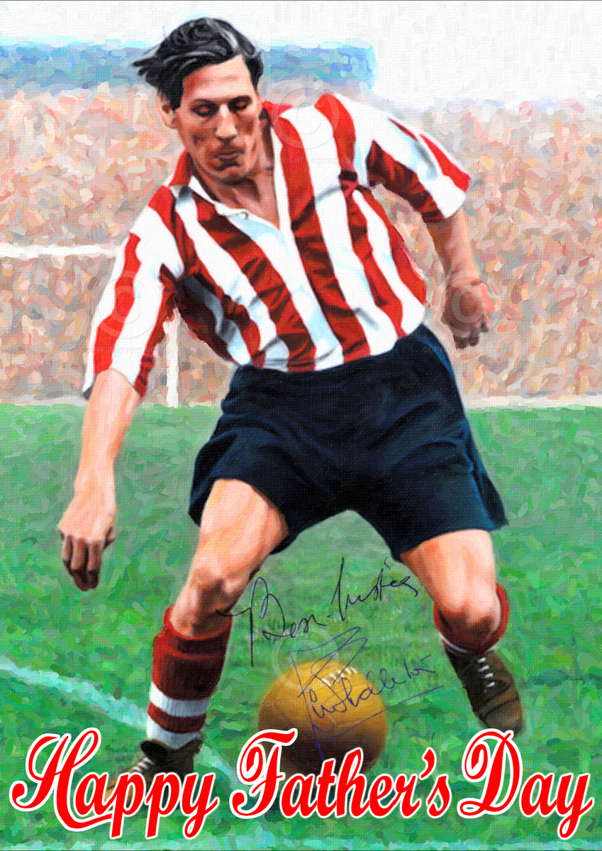 Len Shackleton 'Clown Prince of Soccer' Sunderland AFC Memory Greeting Card  #safc