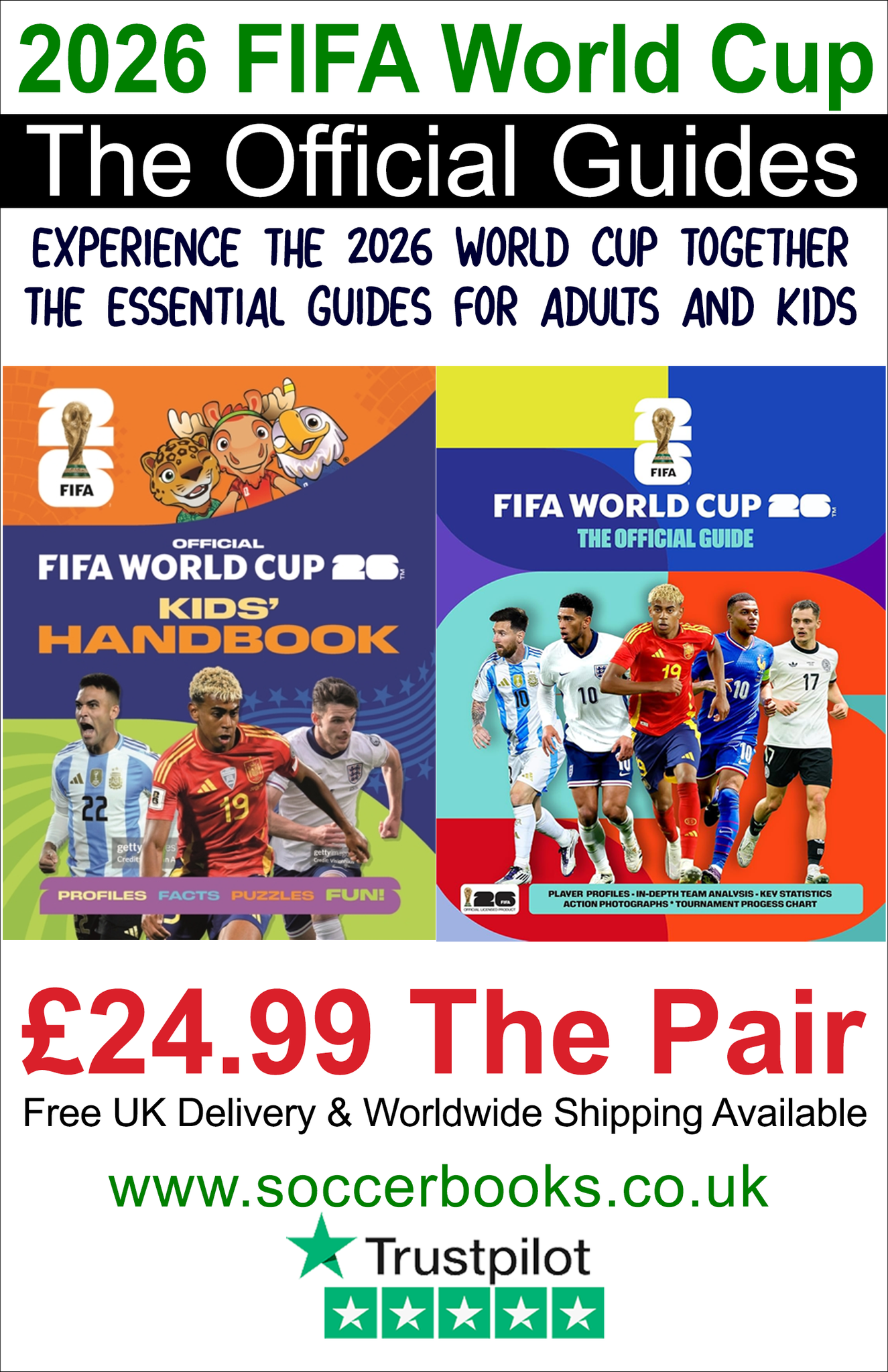 2026 FIFA World Cup Guides The Perfect Pair Every Match with the Adult and Kids’ Official Guides