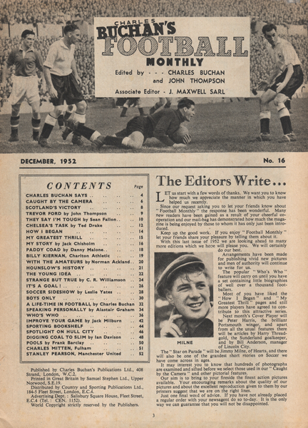Charles Buchan’s Football Monthly Dec 1952