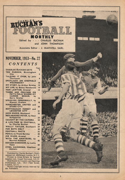 Charles Buchan’s Football Monthly November 1953