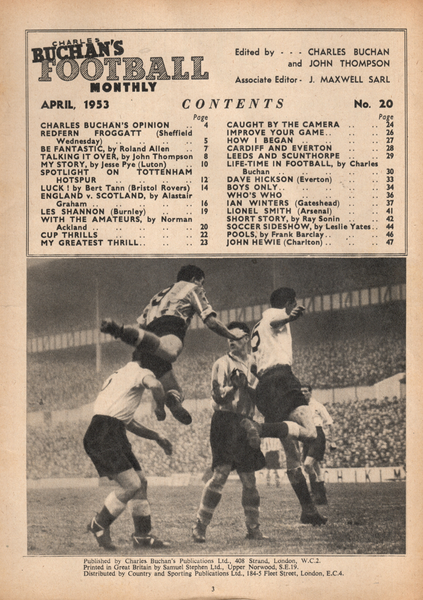 Charles Buchan’s Football Monthly April 1953