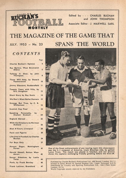 Charles Buchan’s Football Monthly July 1953