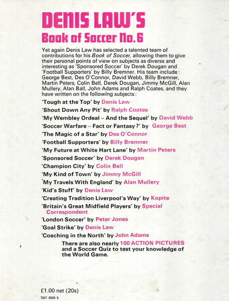 Denis Law's Book of Soccer No.6