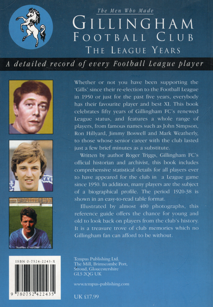 Gillingham Football Club The League Years Book