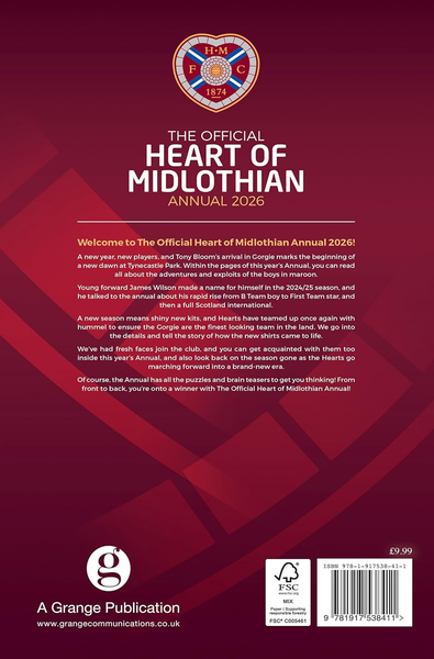 Hearts FC Official Annual 2026