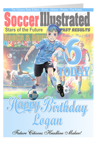 Manchester City F.C. Birthday Cards for Boys and Girls