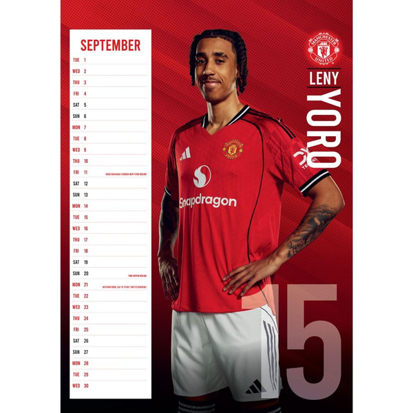 Manchester United FC Official A3 Calendar 2026