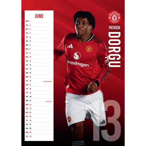 Manchester United FC Official A3 Calendar 2026