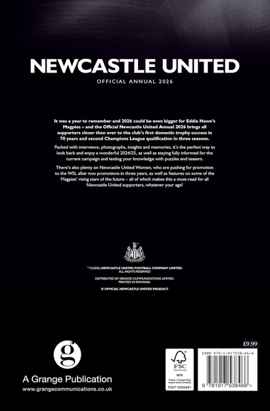 Newcastle United FC Official Annual 2026