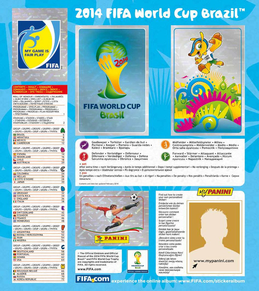 World Cup Panini Football Collections 1970 - 2014
