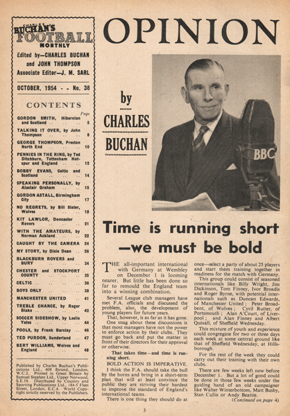 Charles Buchan’s Football Monthly Oct 1954