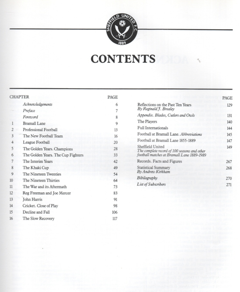 SHEFFIELD UNITED FOOTBALL CLUB - The Official Centenary History