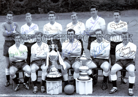 Tottenham Hotspurs Winning Double Team 1960-61 Signed by All Memorabilia Print