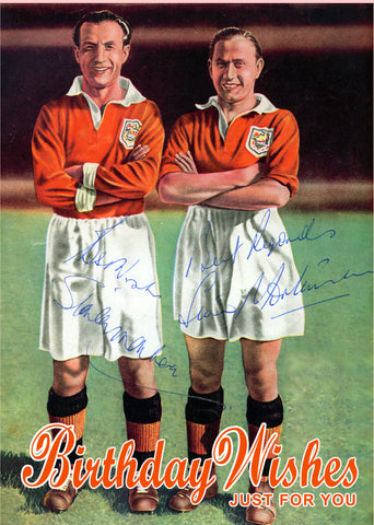 The Two Stan's of Blackpool Football Club Memory Greeting Card #blackpool