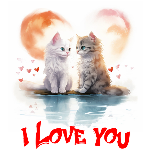 The Cats Saying, "I Love You," Greeting Card Collection