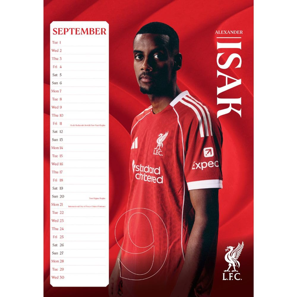Liverpool FC Official A3 Calendar 2026