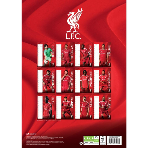 Liverpool FC Official A3 Calendar 2026